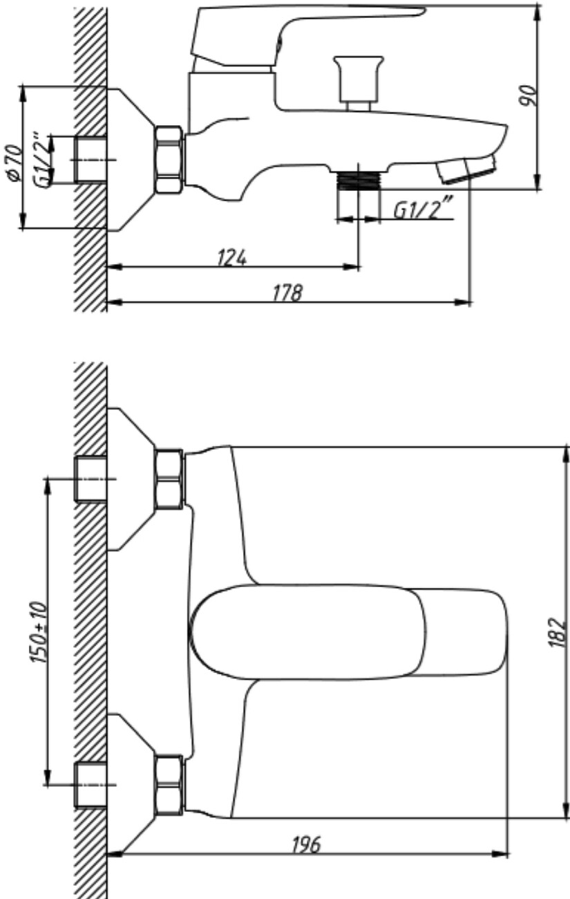 Смеситель для ванны однорычажный хром Stworki "Ставангер" SV-02cr - изображение 2