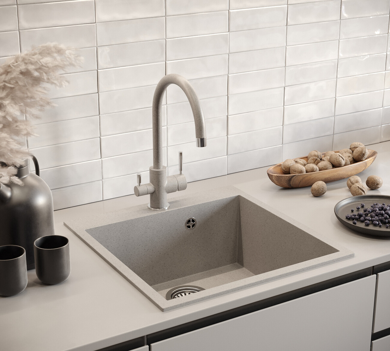 Смеситель для кухни однорычажный барит Domaci "Солерно" DC-3007 - изображение 2