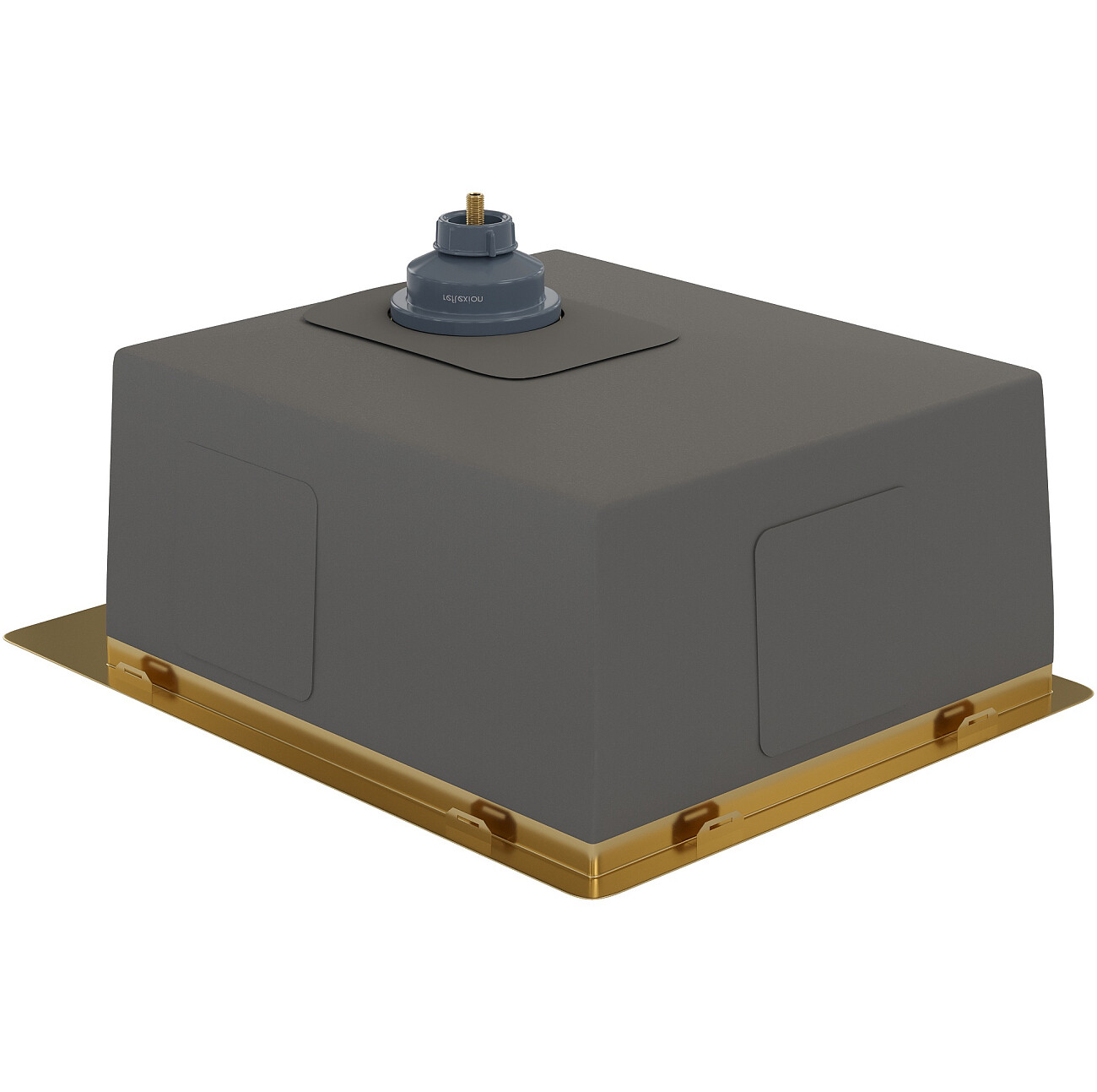 Кухонная мойка из нержавеющей стали 50х40 см брашированное золото Reflexion Iseo RX2240GD - изображение 5