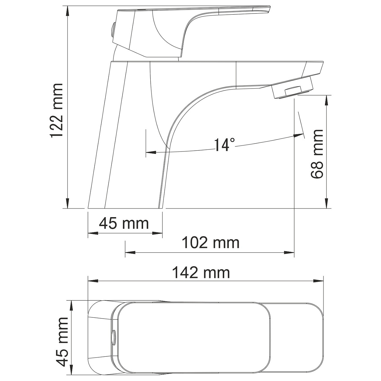 Смеситель для раковины из латуни хром Wasserkraft 2703 - изображение 7
