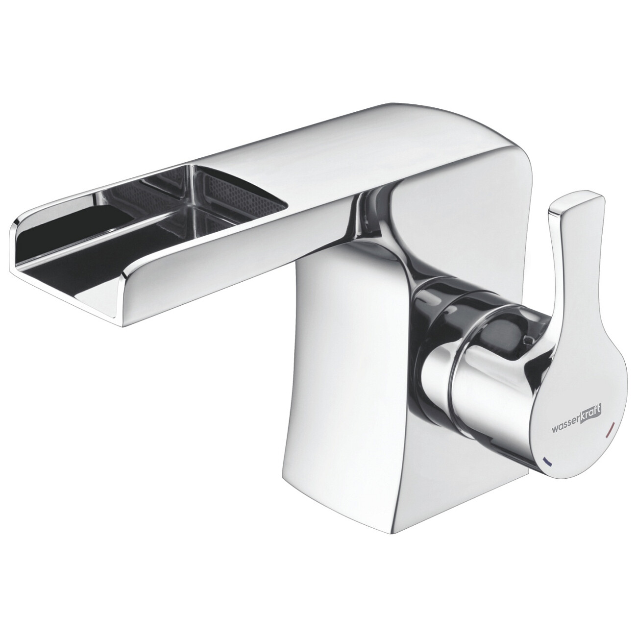 Смеситель для раковины каскадный из латуни хром Wasserkraft 4869 - изображение 3