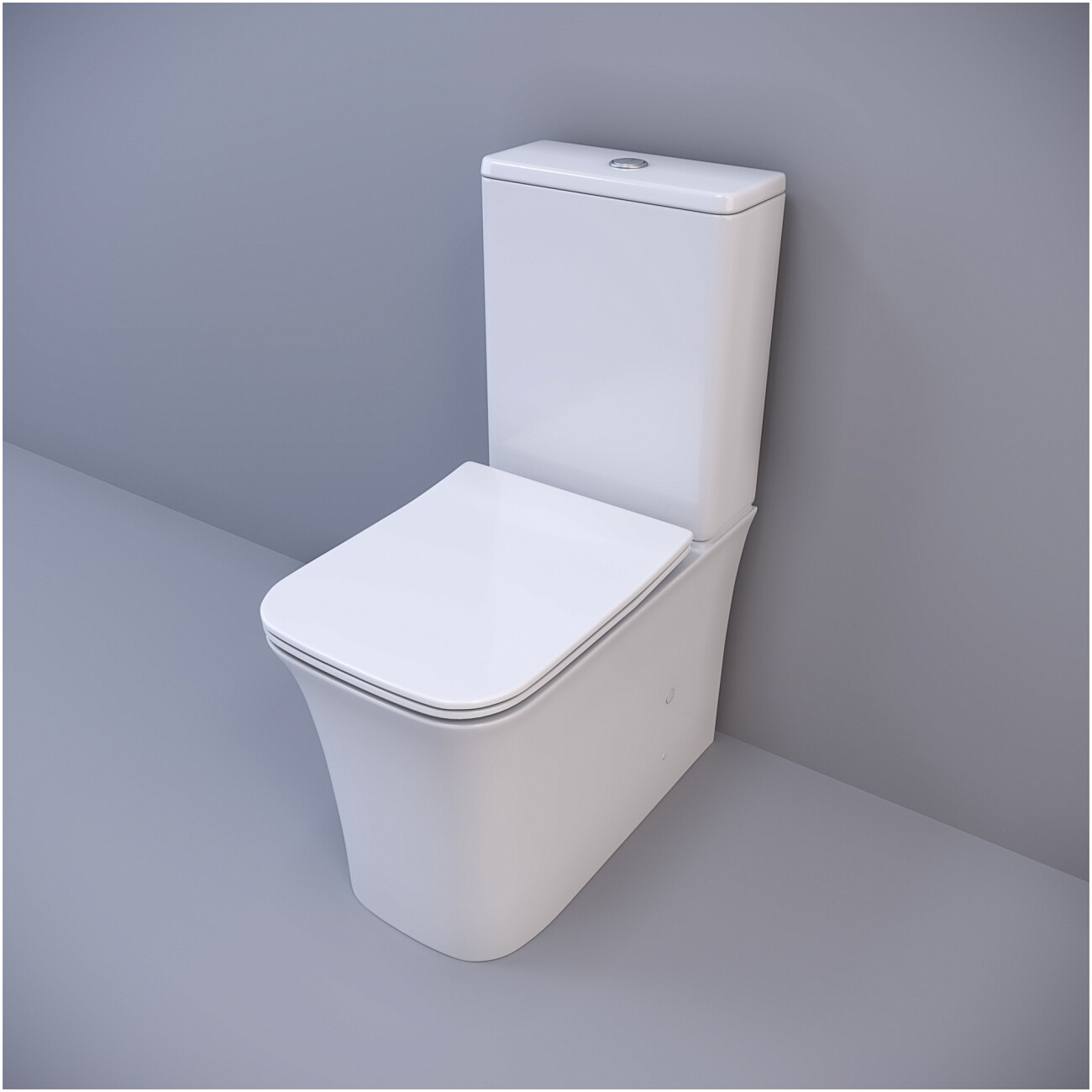 Унитаз напольный безободковый с сиденьем микролифт белый Cerutti SPA Marmolada CT7777 - изображение 11