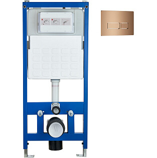 Инсталляция для унитаза CR556 с кнопкой смыва розовое золото Cerutti SPA CR02RG