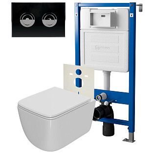 Унитаз &quot;Меркурий&quot; PN41831 с инсталляцией &quot;Элемент П&quot; PN45121 и кнопкой смыва &quot;Венера&quot; PN44072BC