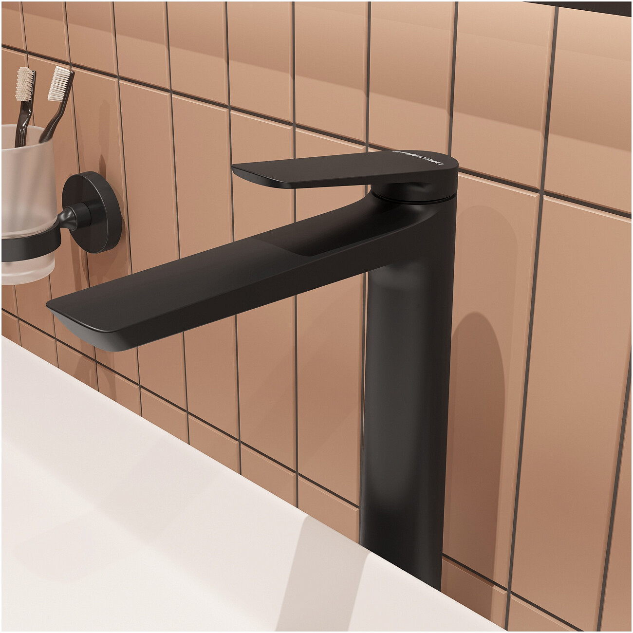 Смеситель для раковины однорычажный черный Stworki "Вирклунд" S05020BK - изображение 5