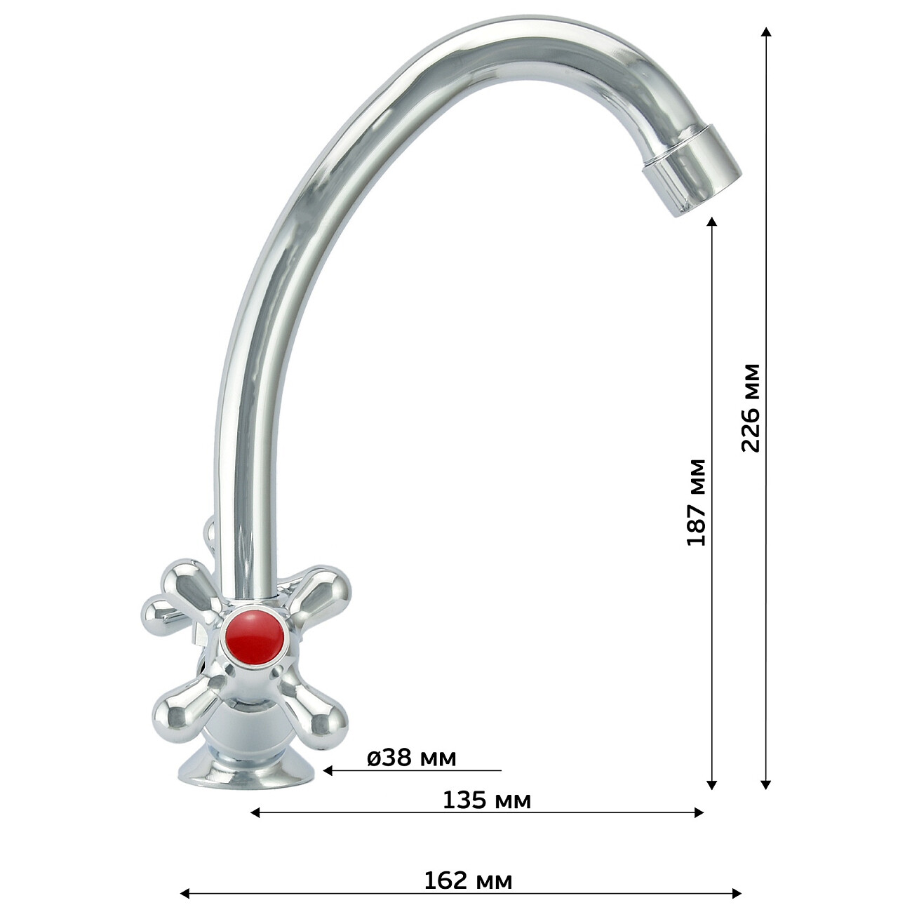Смеситель для кухни двухвентильный хром Istok life Standard 0402.713 - изображение 17