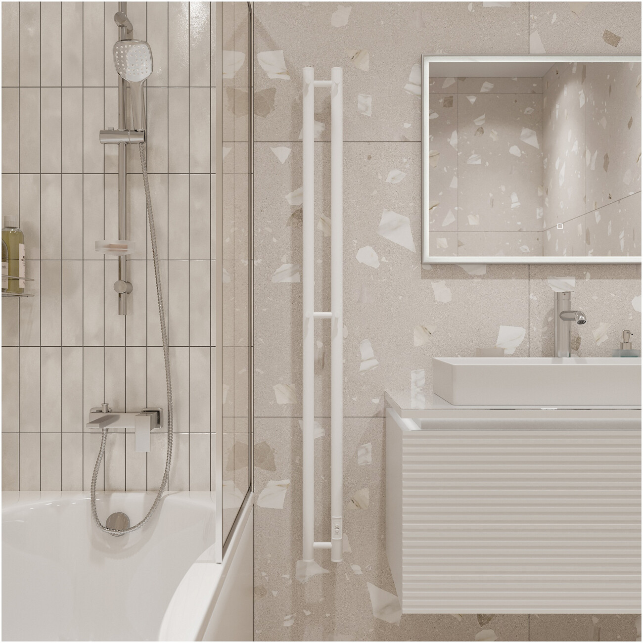 Полотенцесушитель электрический 140х11 см белый Ewrika "Пенелопа Х2" 4657812418651 - изображение 7