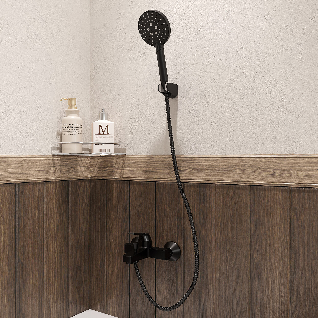 Комплект смесителей для раковины и для ванны черный Diwo "Смоленск" - изображение 8