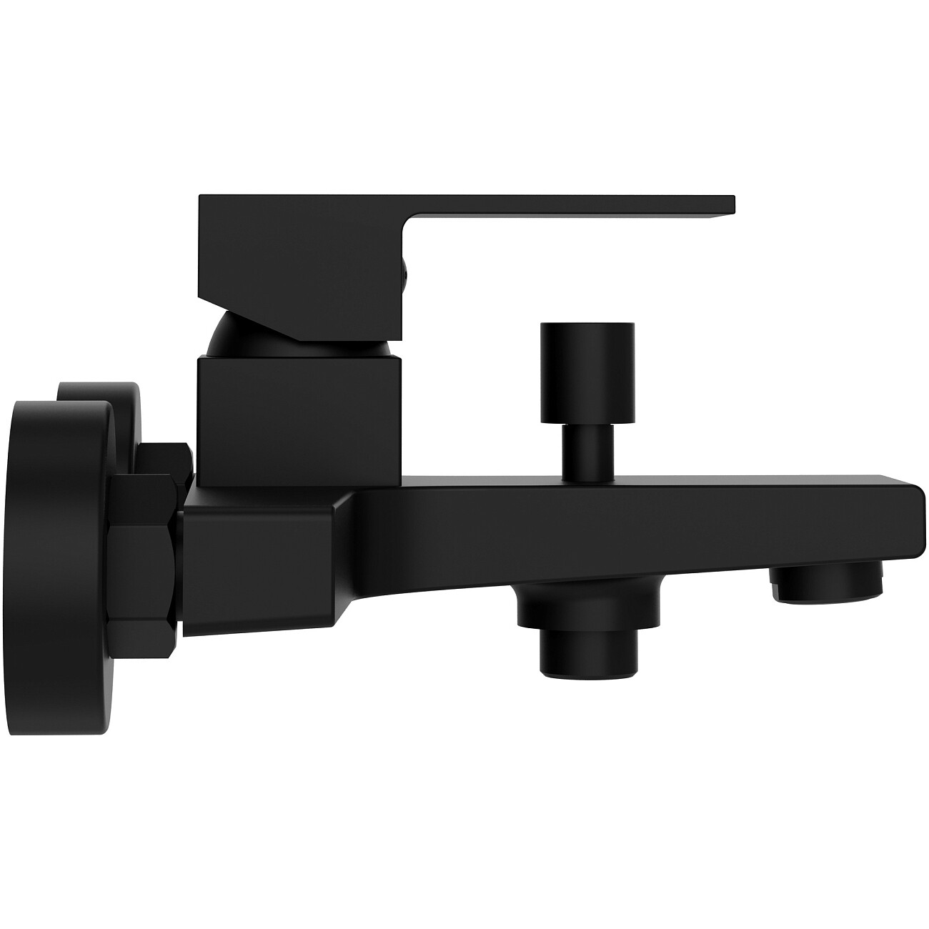 Смеситель для ванны с душем настенный черный Stworki "Нюборг" S37100BK - изображение 7