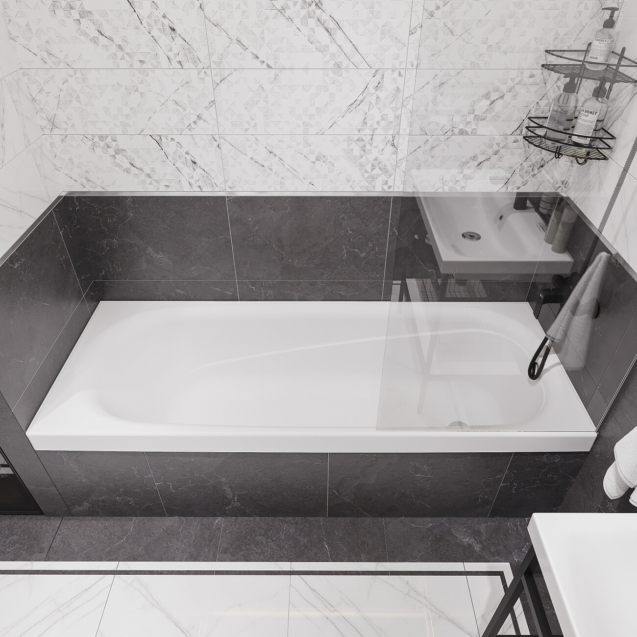 Акриловая ванна с ножками 180x70 см белая Diwo "Кострома" Щ0000046592, Щ0000048583 - изображение 11