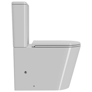 Унитаз напольный безободковый с сиденьем микролифт белый Point &quot;Сатурн&quot; PN42901