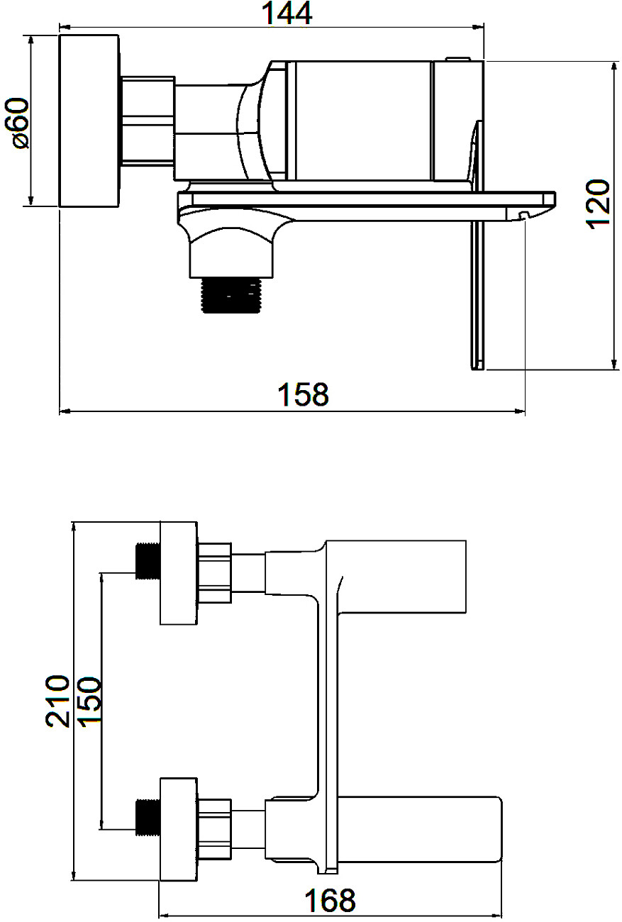 Смеситель для ванны черный Stworki "Кронборг" KR-02b - изображение 3