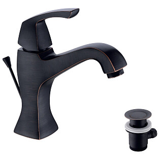 Смеситель для раковины черный, бронза Lemark Nubira LM6206ORB