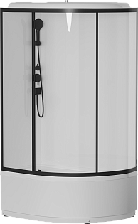 Душевая кабина ассиметричная левая 80х120 см черная Stworki &quot;Стокгольм&quot; HWSC-302LА-12080BT