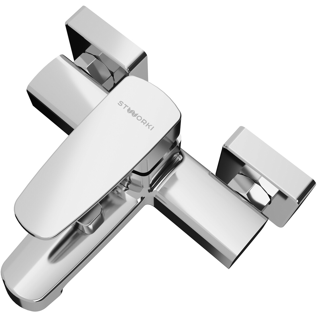 Смеситель для ванны с душем настенный хром Stworki "Купервик" S22100CR - изображение 9