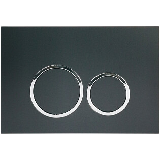 Кнопка смыва двойная механическая черная CR05BK Ceruttispa CT8959