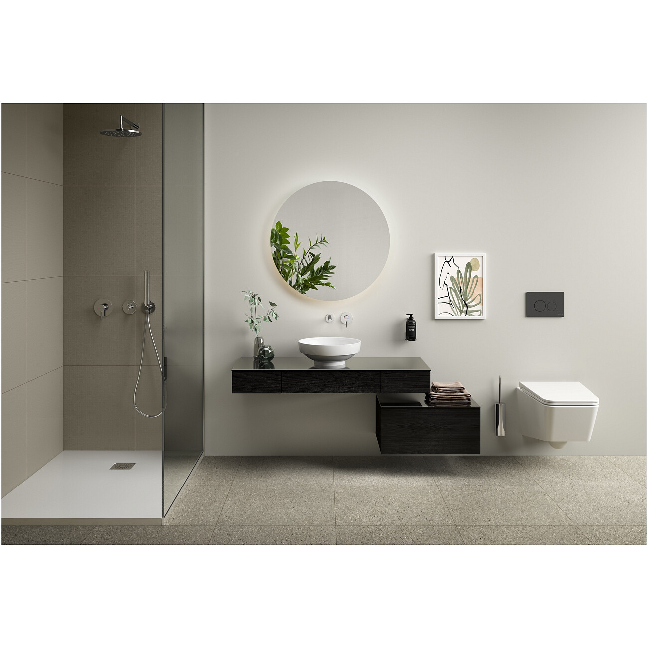 Раковина накладная фарфоровая круглая 40 см белая Vitra Water Jewels 4334B003-1361 - изображение 5