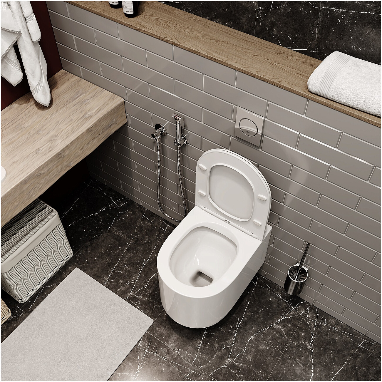 Унитаз подвесной безободковый белый Cerutti SPA Tanaro Aria CT8910 - изображение 6