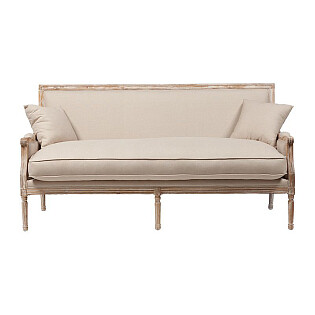 Диван Auguste Salon Bench with Burlap прямой бежевый