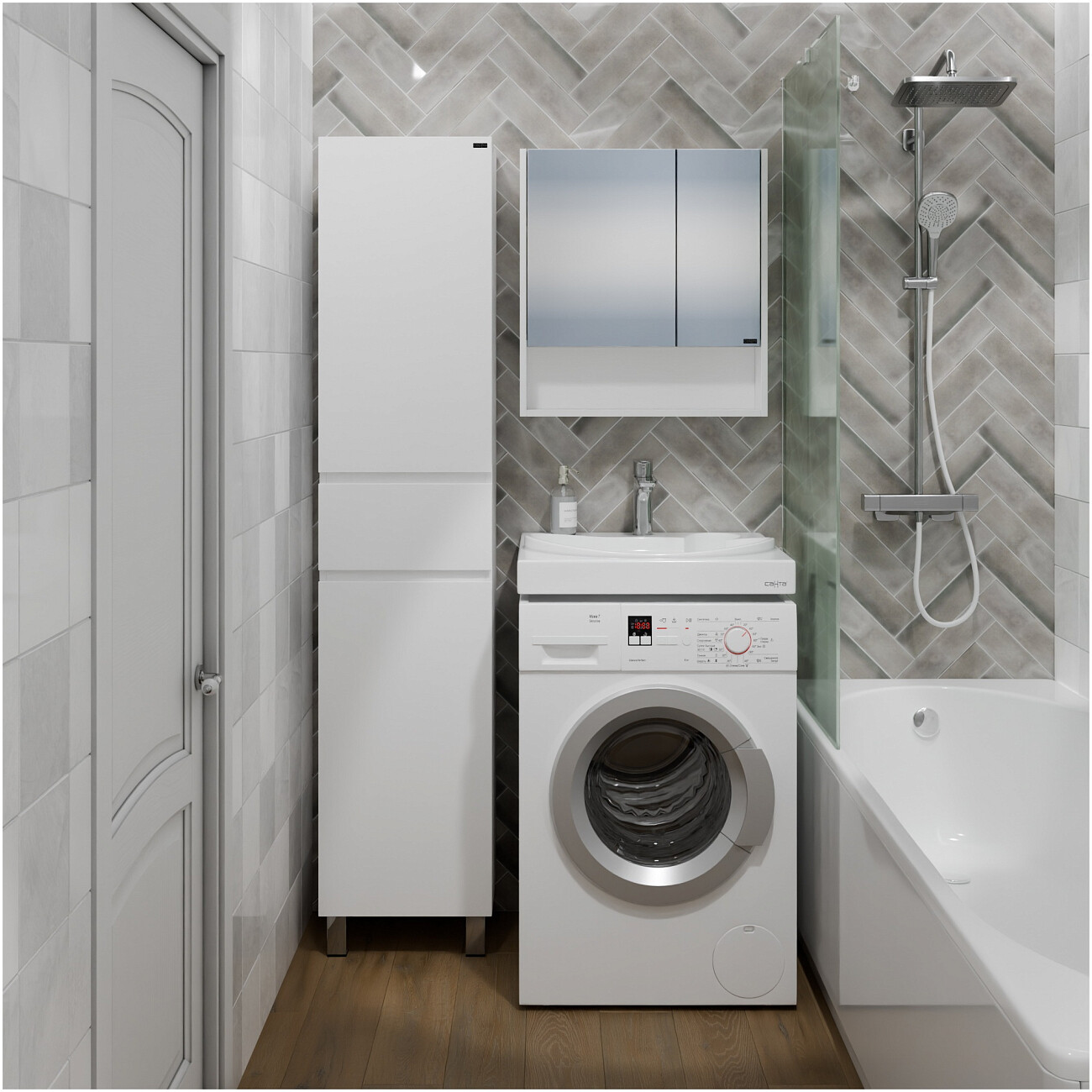 Раковина над стиральной машиной 55х60 см белая "Сатурн" 900126 - изображение 7