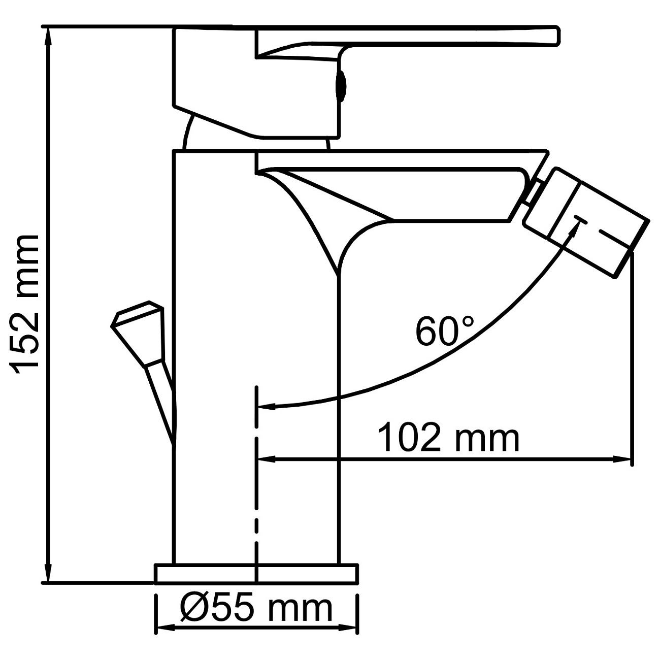 Смеситель для биде из латуни черный Wasserkraft 7406 - изображение 11