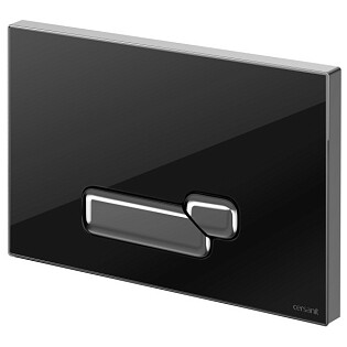 Кнопка смыва для унитаза настенная 15,4х22,4 см черная Cersanit Actis P-BU-ACT-Blg-Gl