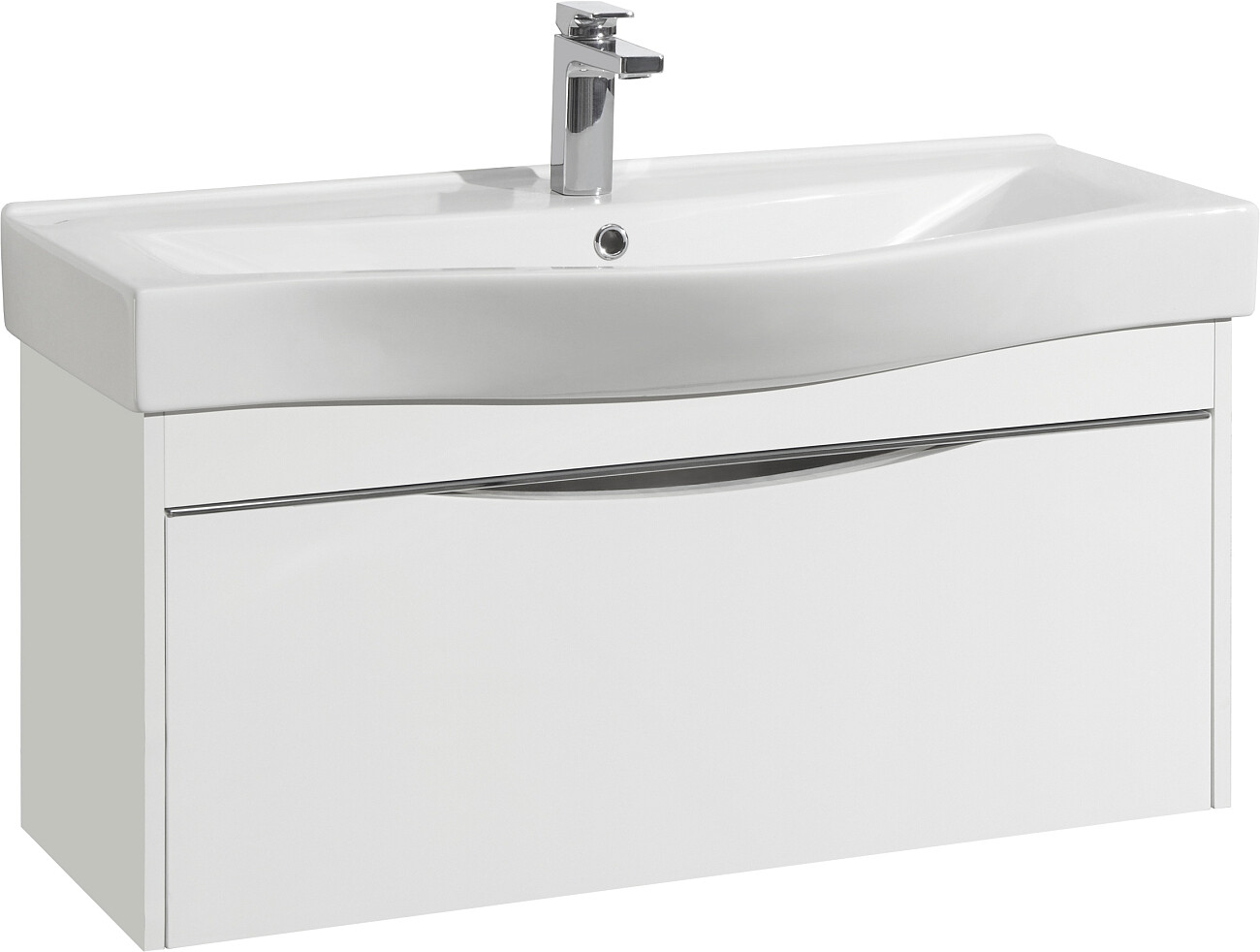 Раковина мебельная фарфоровая 100 см белая Stworki "Беверли" - изображение 7