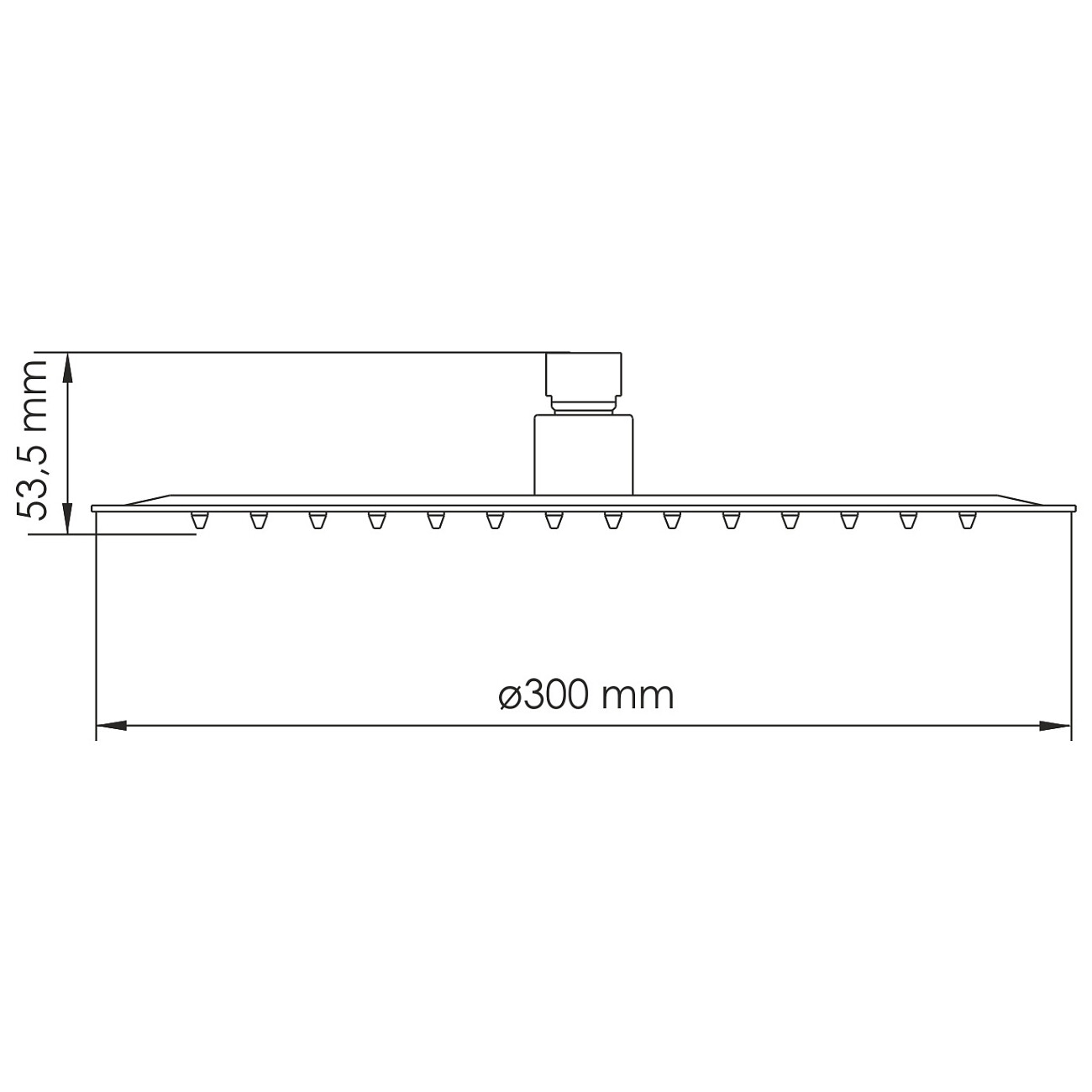 Лейка для верхнего душа квадратная 30 см розовое золото Wasserkraft A332 - изображение 2