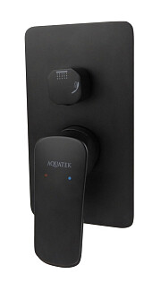 Смеситель для душа встраиваемый однорычажный черный Aquatek &quot;Вега&quot; AQ1046MB