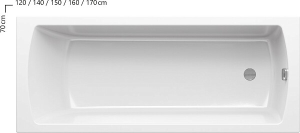 Ванна акриловая 170х70 см Ravak Classic II CC51000000 - изображение 1