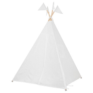 Вигвам Simple White с окном, карманом и флажками