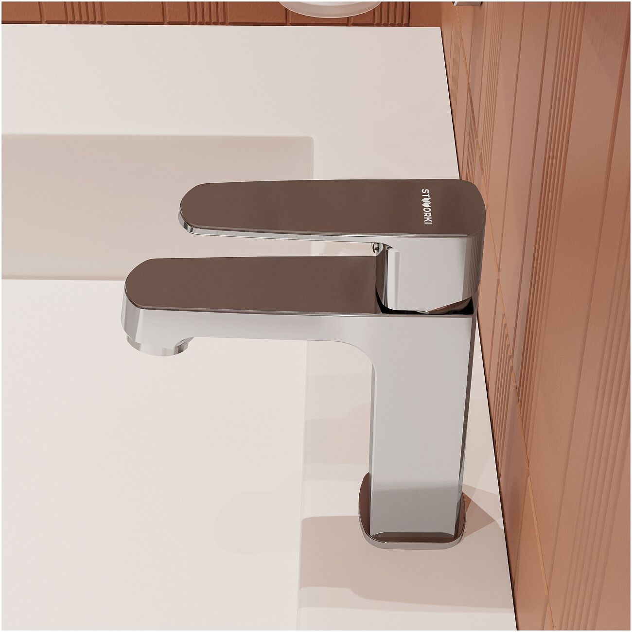 Смеситель для раковины однорычажный хром Stworki "Купервик" S22010CR - изображение 7