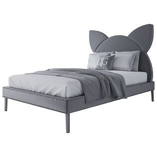 Кровать Kitty детская 120х200 серая