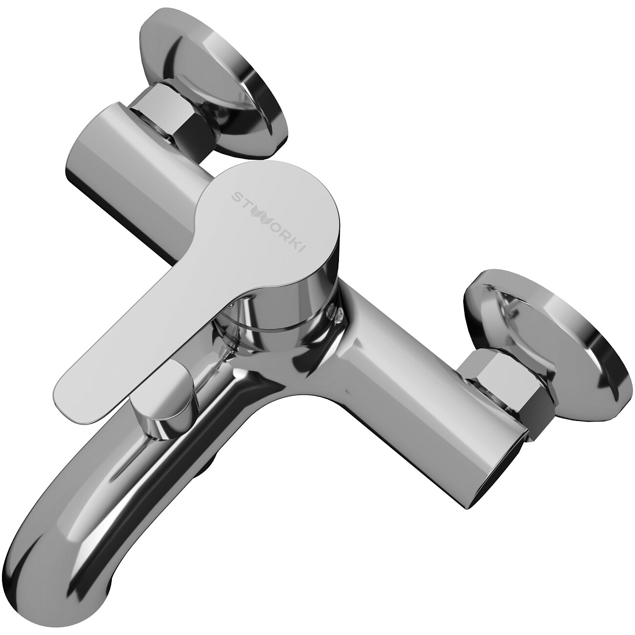 Смеситель для ванны с душем настенный хром Stworki "Хальмстад" S15100CR - изображение 9