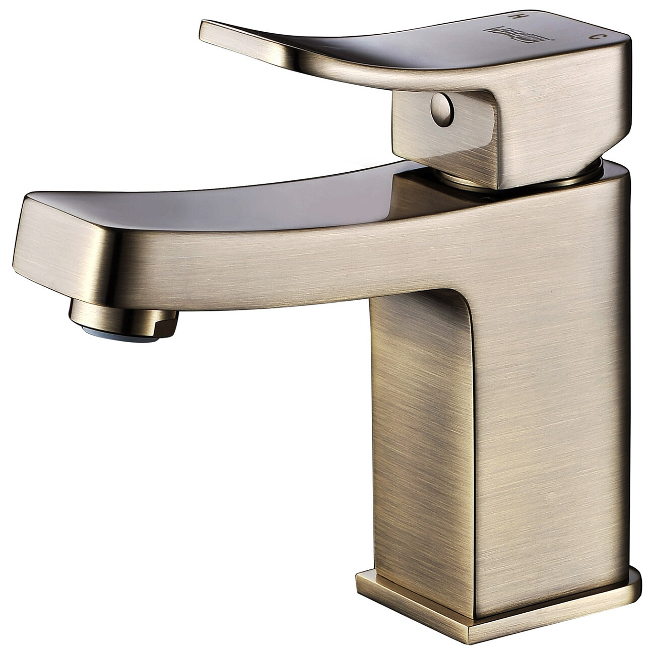 Смеситель для раковины из латуни светлая бронза Wasserkraft 1603 - изображение 3