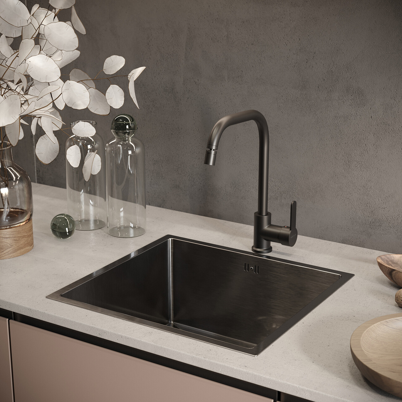 Смеситель для кухни черный Mega City MG- ZRV104-B - изображение 7