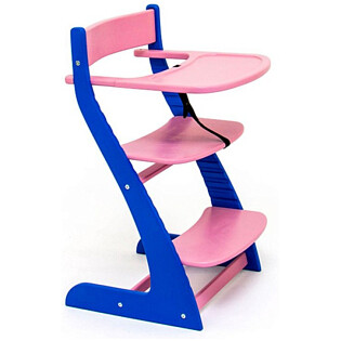 Детский растущий регулируемый стул "Усура" синий, лаванда