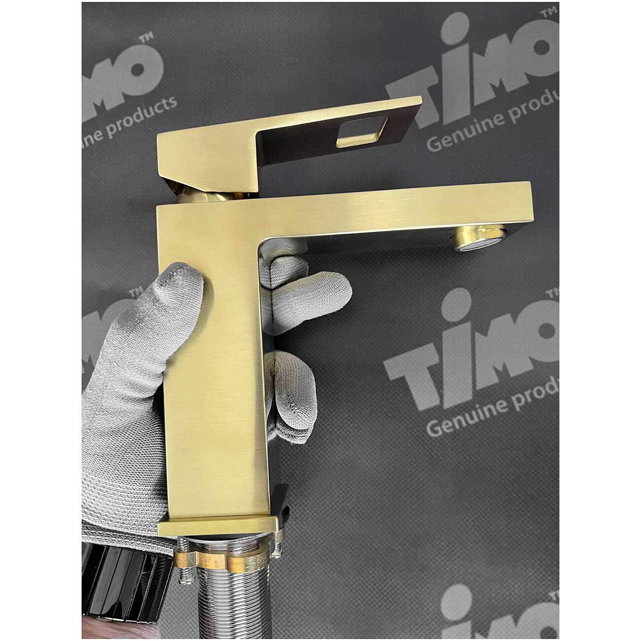 Смеситель для раковины золото матовое Timo Briana 7161-17F - изображение 2