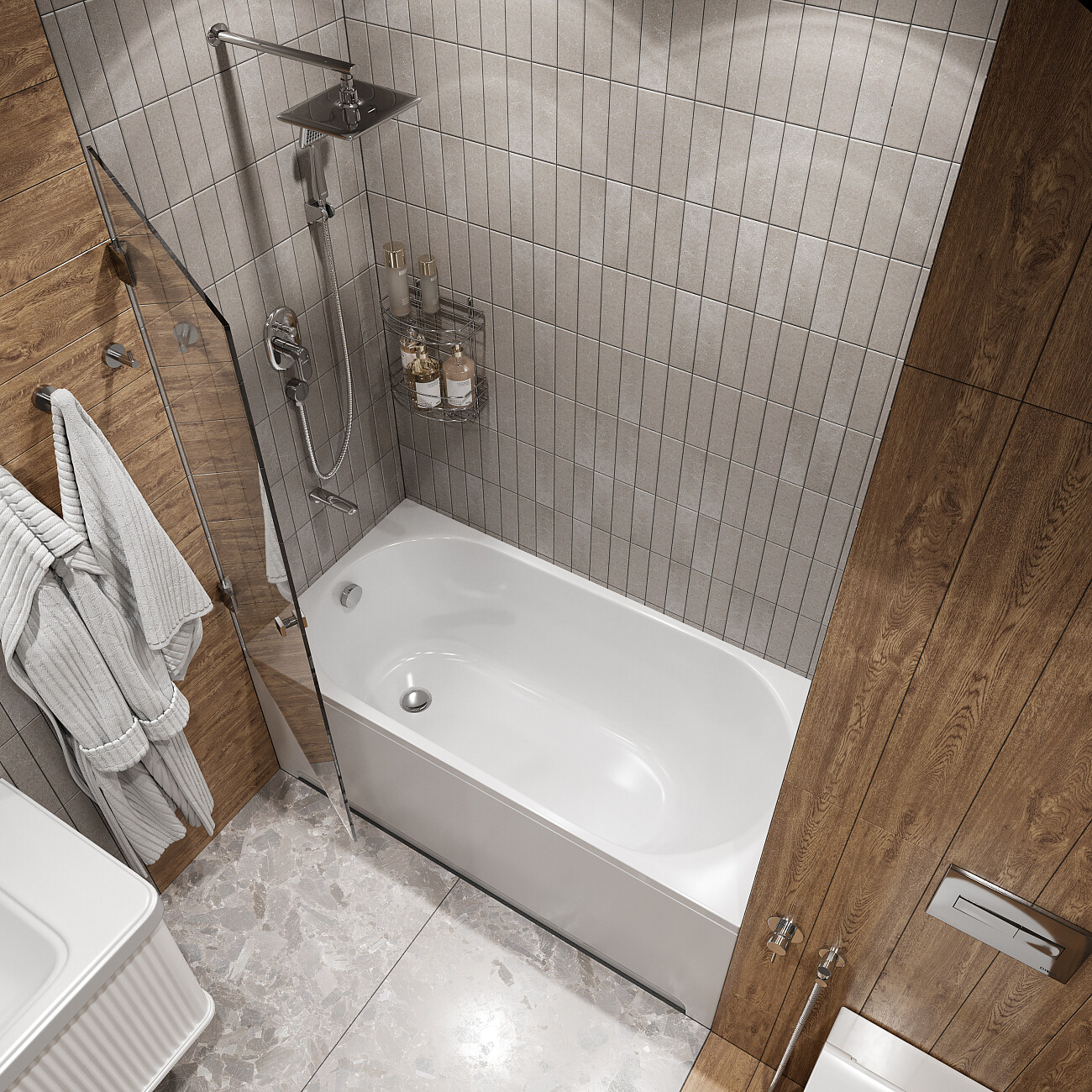 Ванна акриловая с каркасом 150х75 см белая Stworki "Нюборг" SW1015075024, SW5015070043 - изображение 10