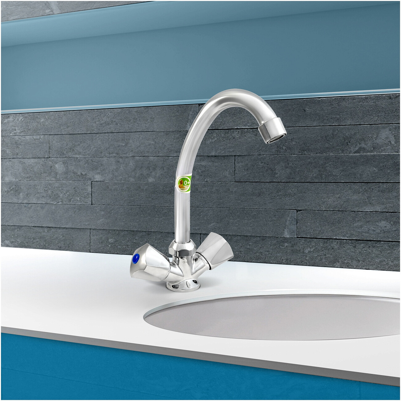 Смеситель для кухни двухвентильный хром Juguni Lyra JGN0430 0402.644 - изображение 3