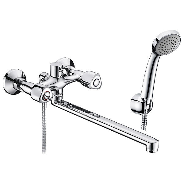 Душевой комплект с лейкой и длинным изливом хром Wasserkraft Amper 2902L - изображение 1