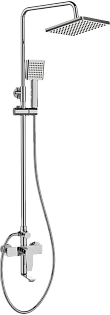 Душевой комплект с тропическим душем и смесителем хром Stworki &quot;Ольтен&quot; OLT-04cr