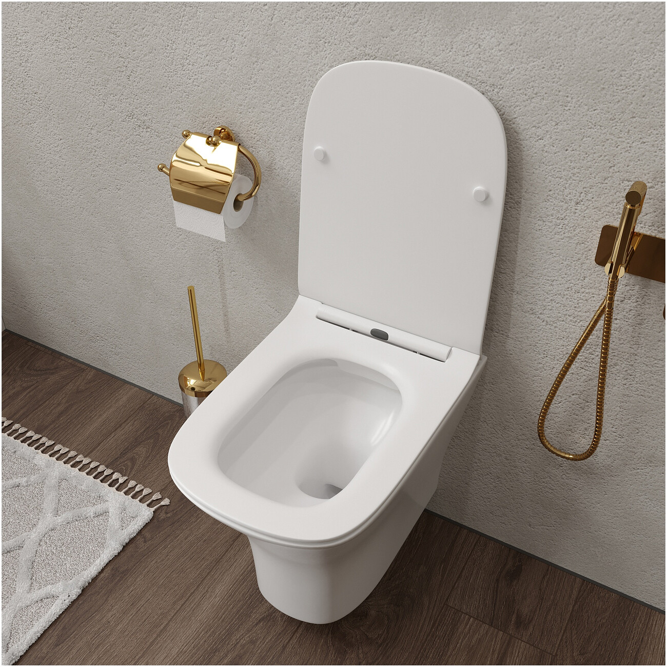 Унитаз подвесной безободковый с микролифтом белый Stworki "Олланд" S01401WH - изображение 7