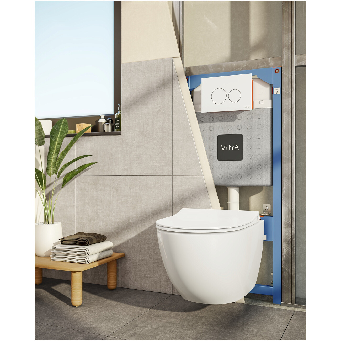 Система инсталляции для унитазов серая, синяя Vitra V12 762-5800-01 - изображение 3