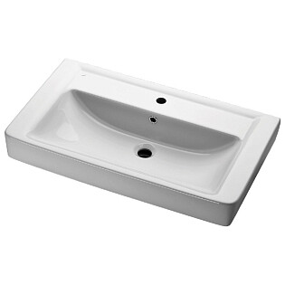 Раковина мебельная прямоугольная 80 см белая Dreja Q 192185