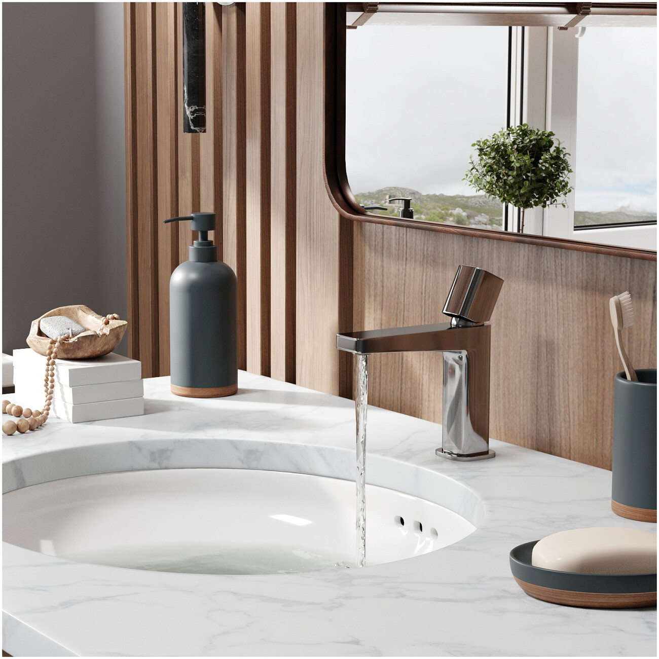 Смеситель для раковины из латуни хром Wasserkraft 8603 - изображение 2