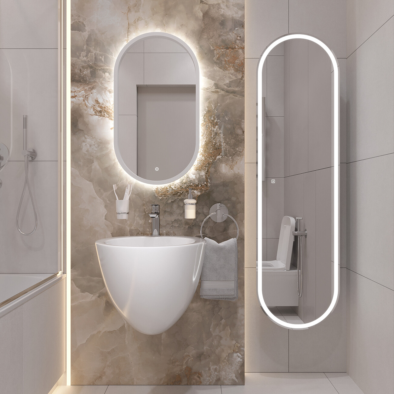 Раковина подвесная керамическая круглая 51 см белая Stworki "Ноттвиль 51" K3101-2505-001-1-0000 - изображение 3