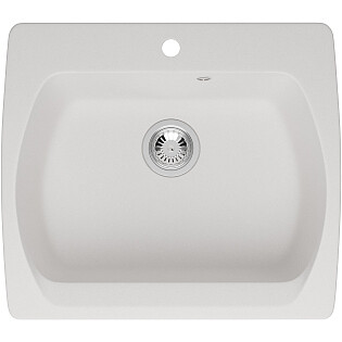 Мойка кухонная из искусственного гранита прямоугольная 53,5х61 см белая Domaci &quot;Верона&quot; 60-53