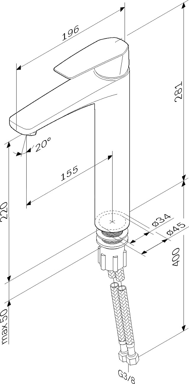 Смеситель для раковины однорычажный хром Stworki "Карлстад" WFD21002 - изображение 3