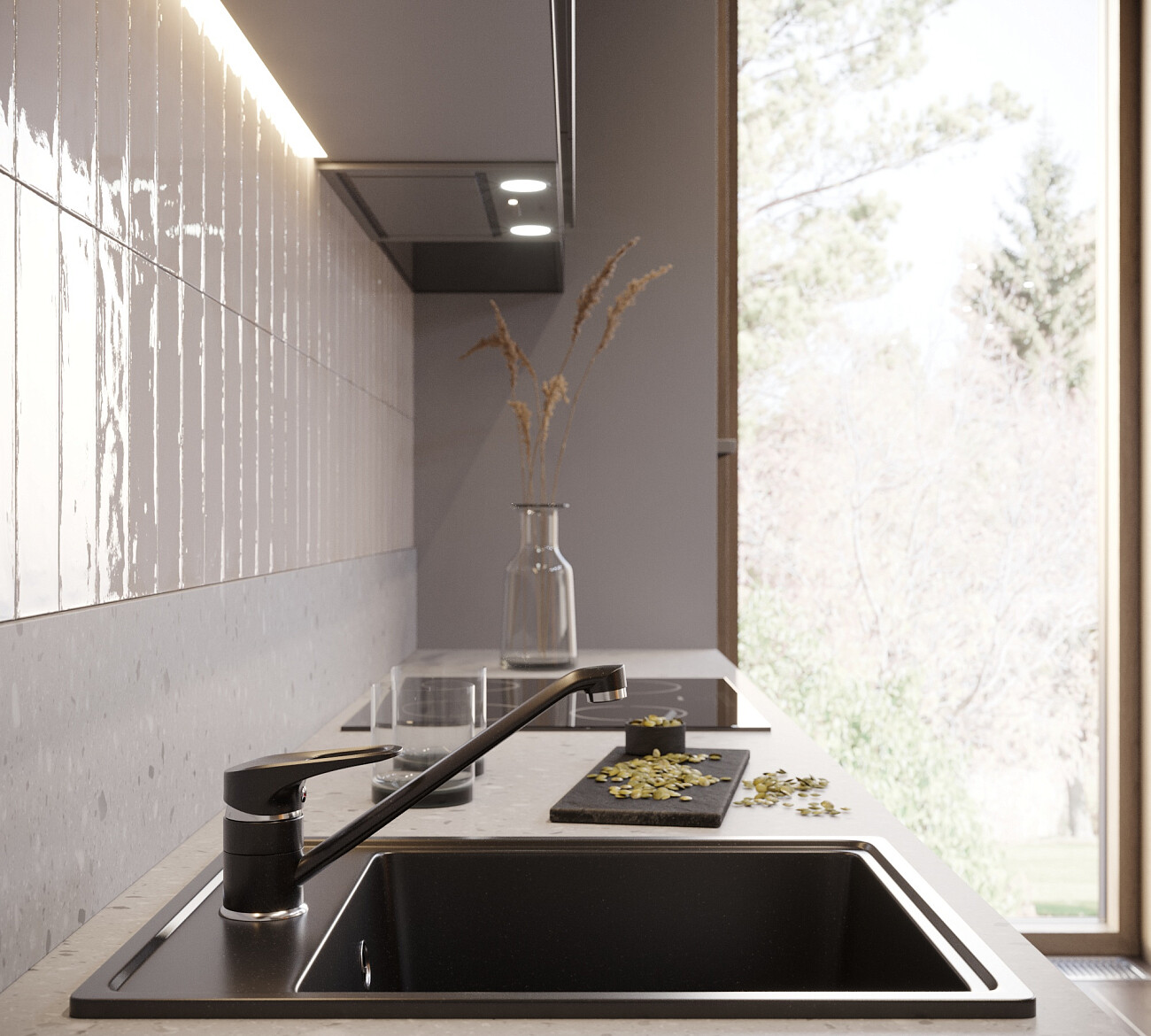 Мойка кухонная уголь Domaci "Солерно" DF 425-07 - изображение 4